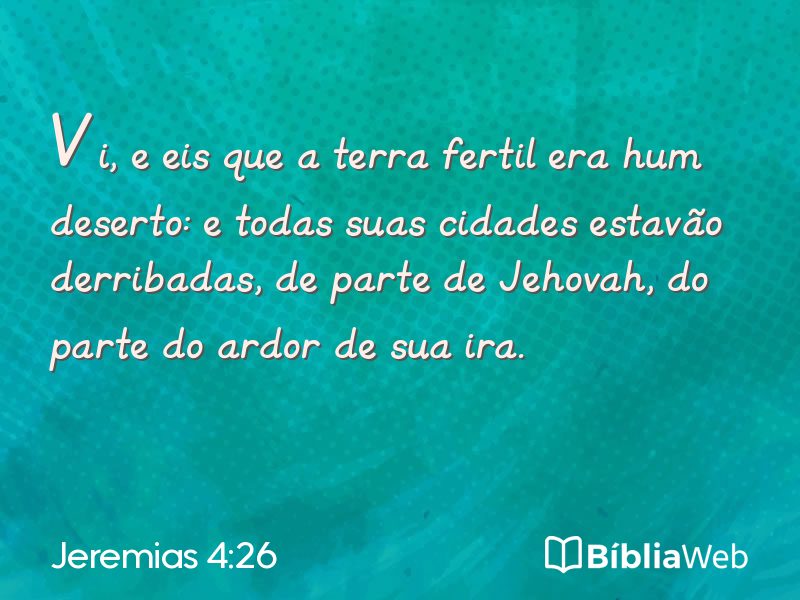 Jeremias 4:26 em imagem para compartilhar