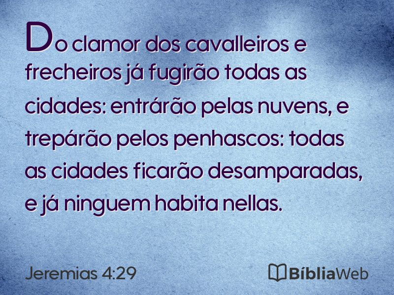 Jeremias 4:29 em imagem para compartilhar