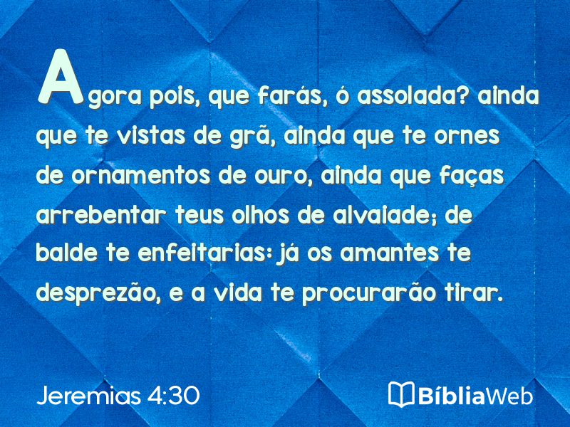 Jeremias 4:30 em imagem para compartilhar