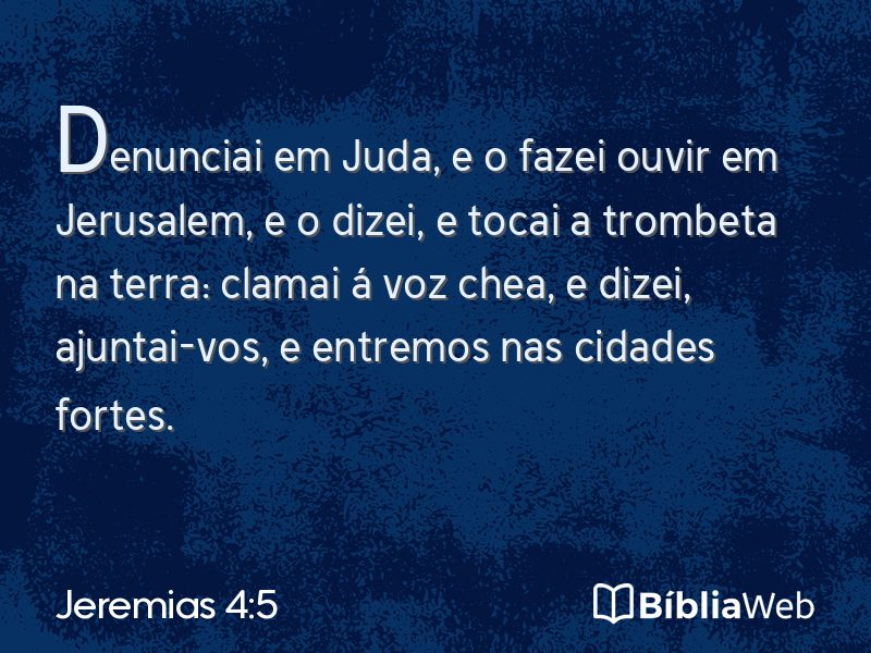 Jeremias 4:5 em imagem para compartilhar