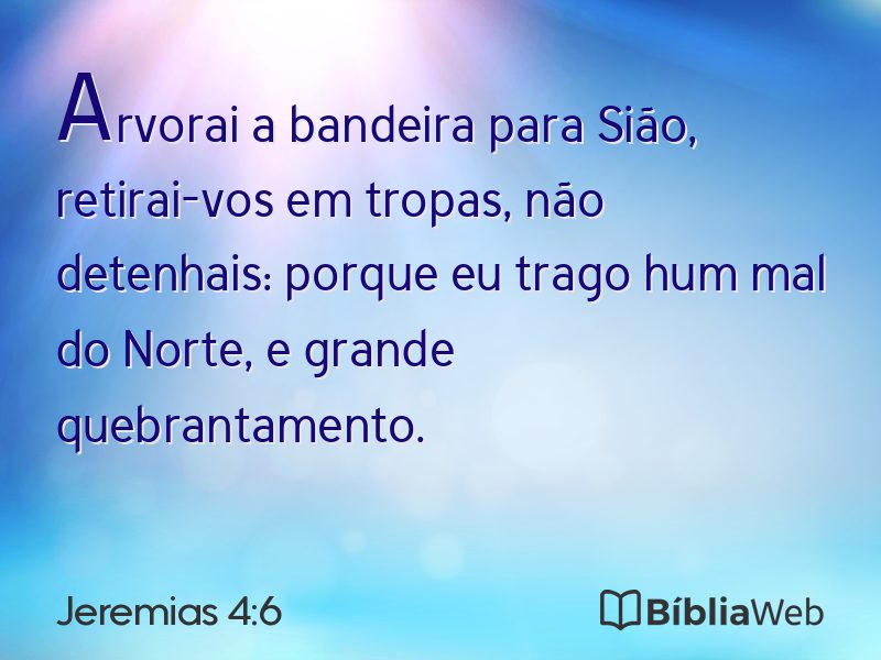 Jeremias 4:6 em imagem para compartilhar