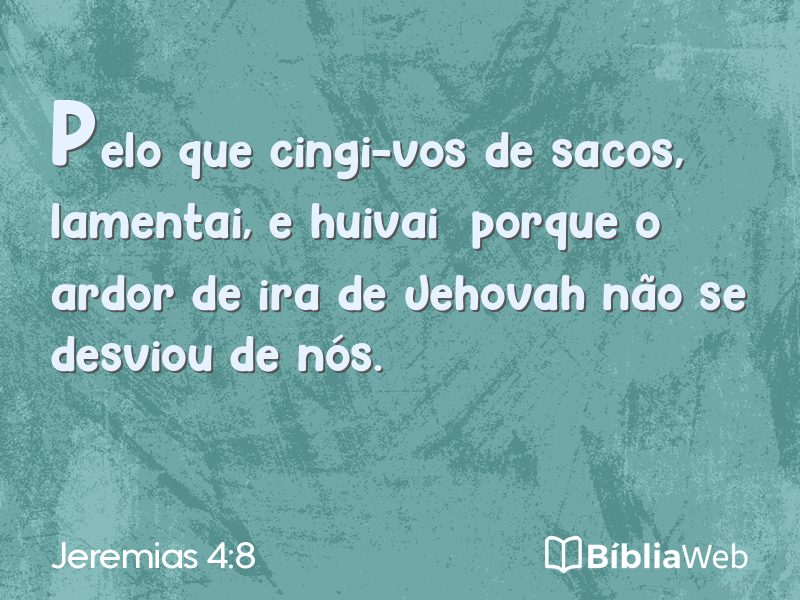 Jeremias 4:8 em imagem para compartilhar