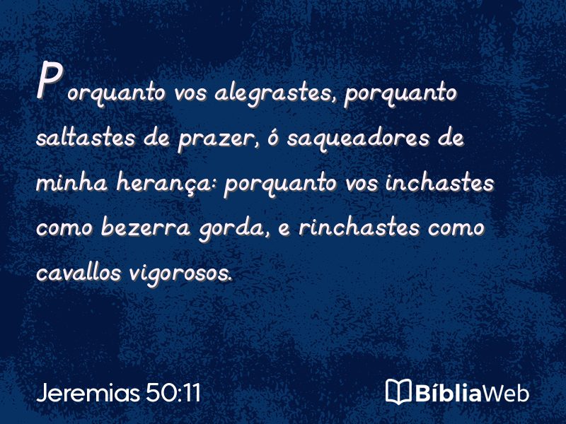Jeremias 50:11 em imagem para compartilhar