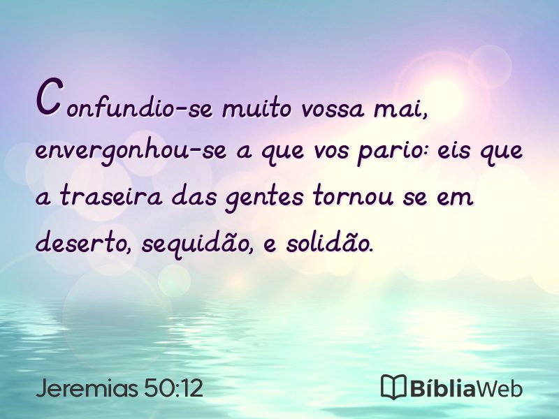 Jeremias 50:12 em imagem para compartilhar