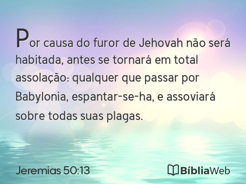 Jeremias 50:13 em imagem para compartilhar