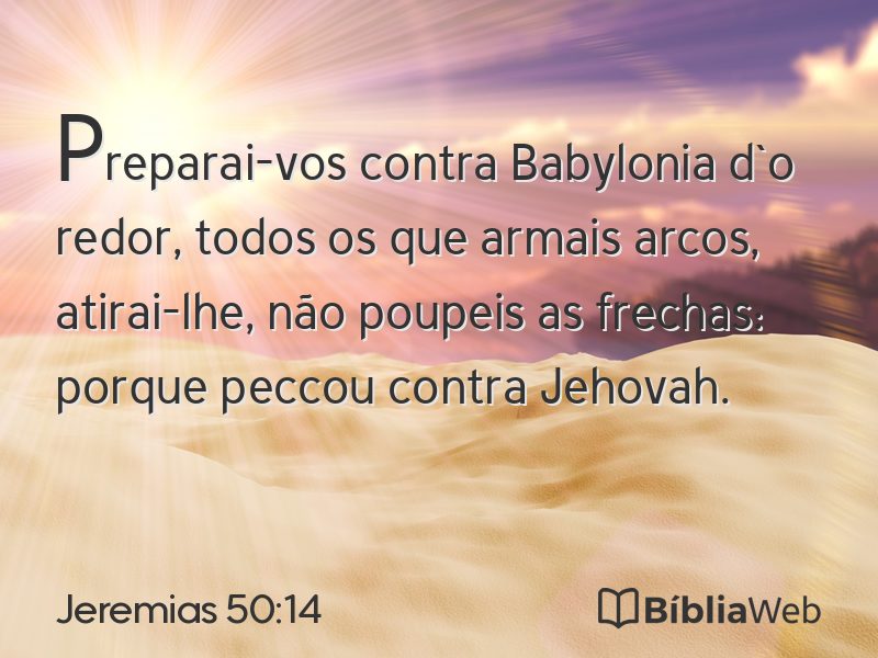 Jeremias 50:14 em imagem para compartilhar
