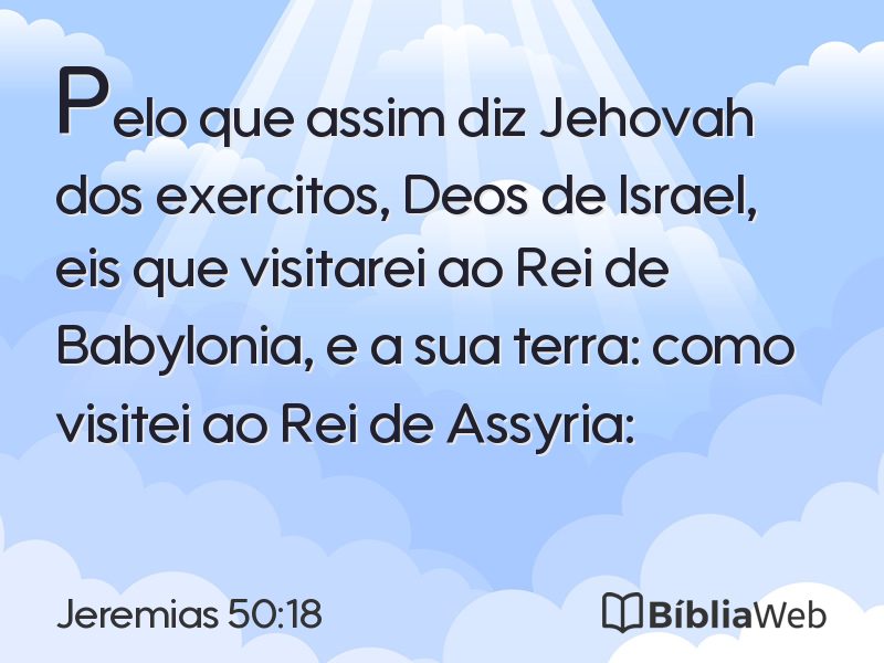 Jeremias 50:18 em imagem para compartilhar