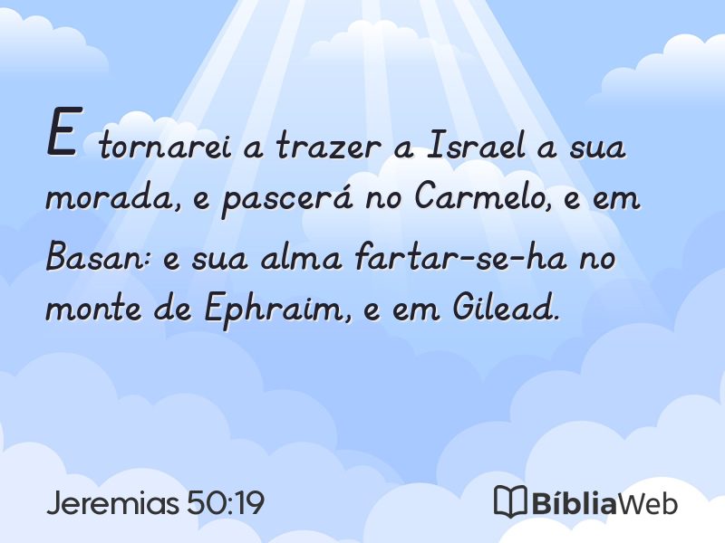 Jeremias 50:19 em imagem para compartilhar