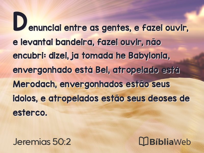 Jeremias 50:2 em imagem para compartilhar