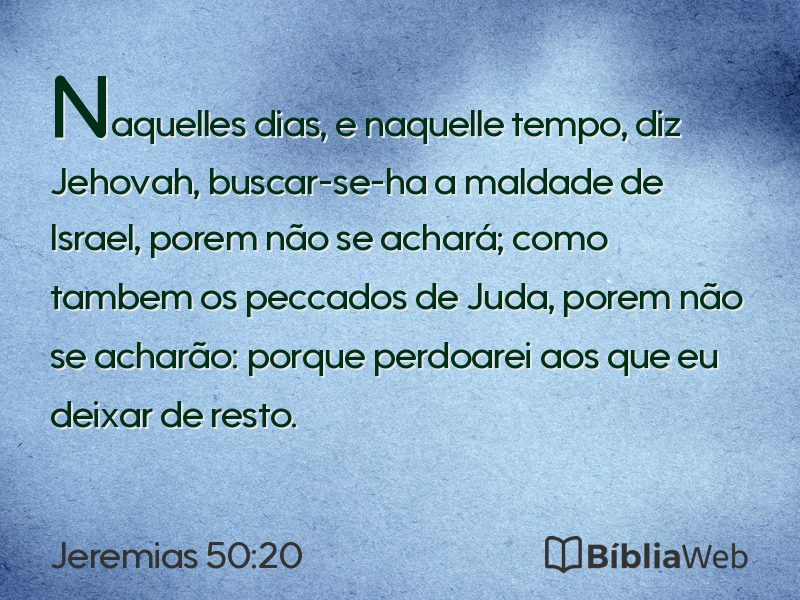 Jeremias 50:20 em imagem para compartilhar