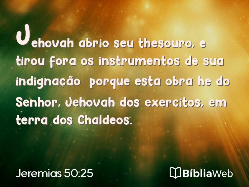 Jeremias 50:25 em imagem para compartilhar