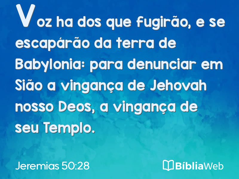 Jeremias 50:28 em imagem para compartilhar