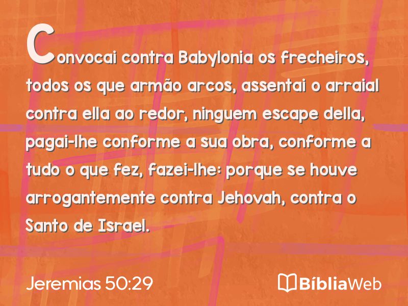 Jeremias 50:29 em imagem para compartilhar