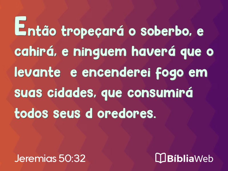 Jeremias 50:32 em imagem para compartilhar
