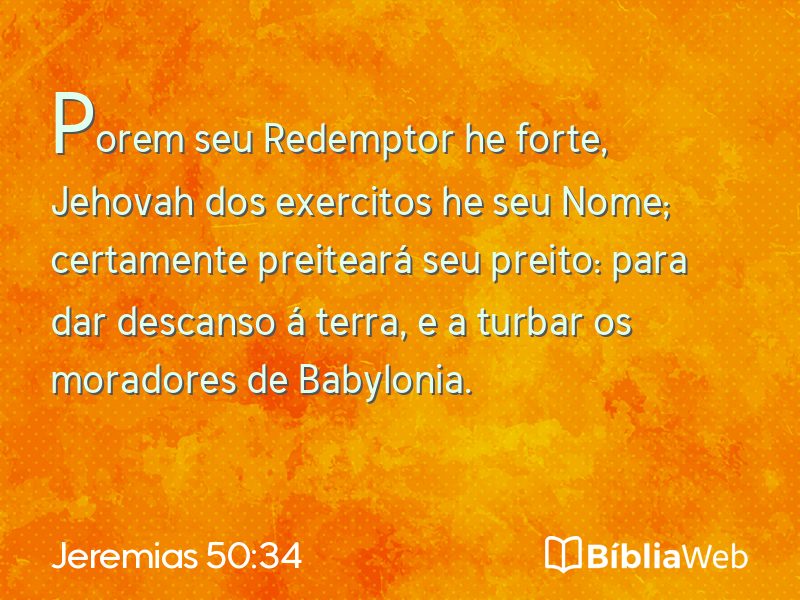 Jeremias 50:34 em imagem para compartilhar
