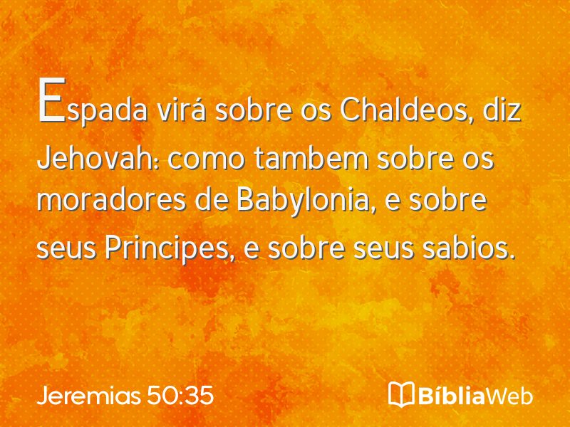Jeremias 50:35 em imagem para compartilhar