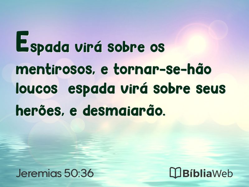 Jeremias 50:36 em imagem para compartilhar
