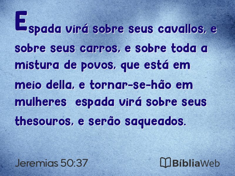 Jeremias 50:37 em imagem para compartilhar