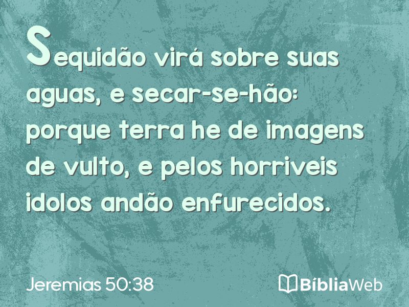 Jeremias 50:38 em imagem para compartilhar