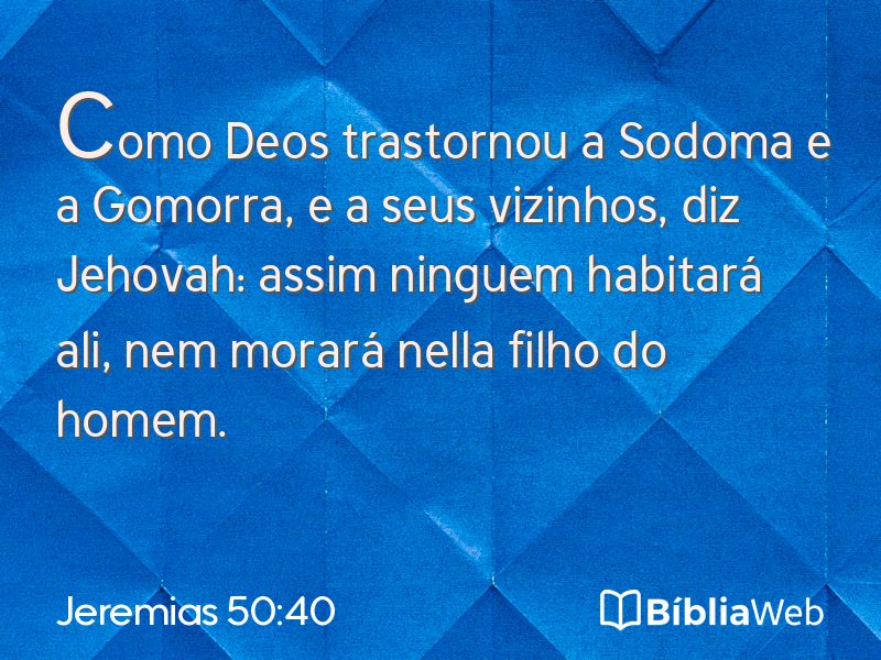 Jeremias 50:40 em imagem para compartilhar