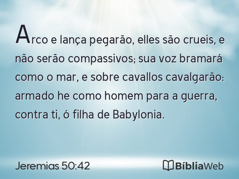Jeremias 50:42 em imagem para compartilhar