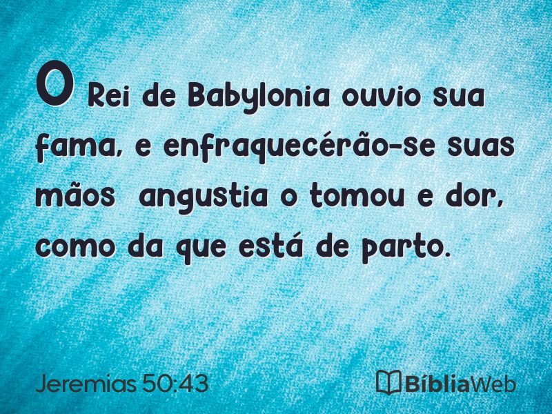 Jeremias 50:43 em imagem para compartilhar