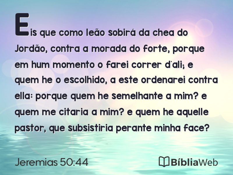 Jeremias 50:44 em imagem para compartilhar