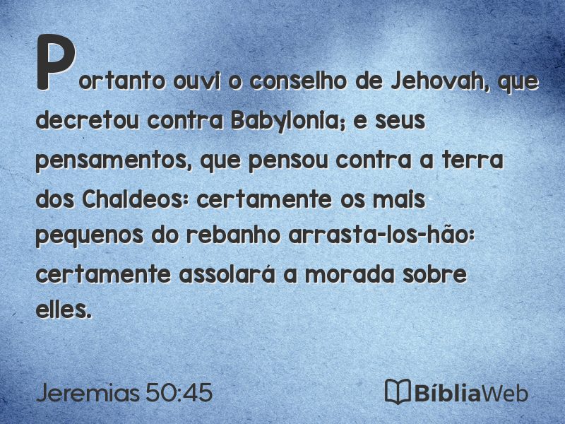 Jeremias 50:45 em imagem para compartilhar