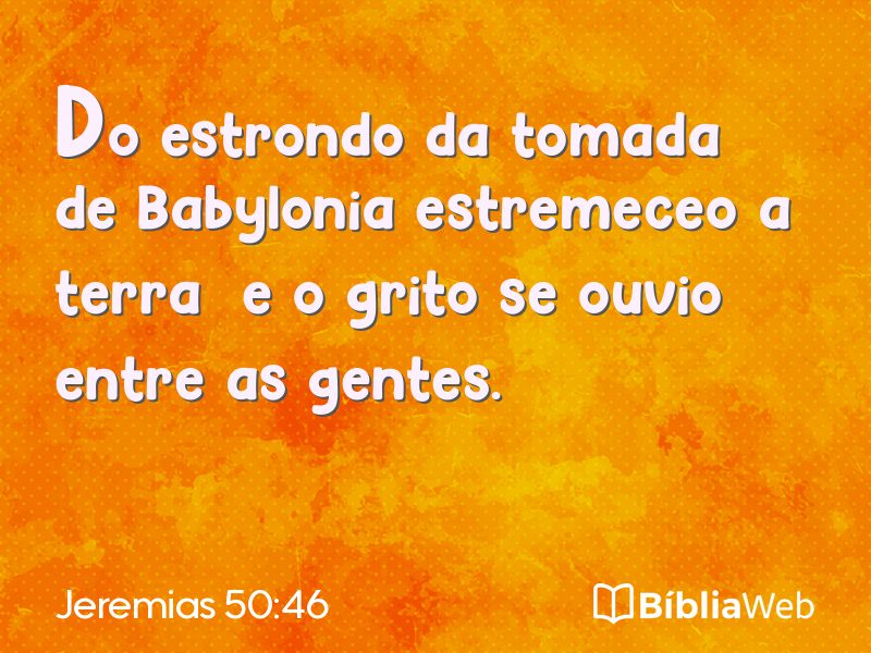Jeremias 50:46 em imagem para compartilhar