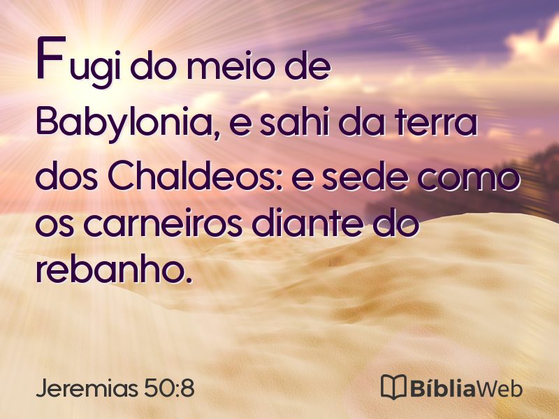 Jeremias 50:8 em imagem para compartilhar
