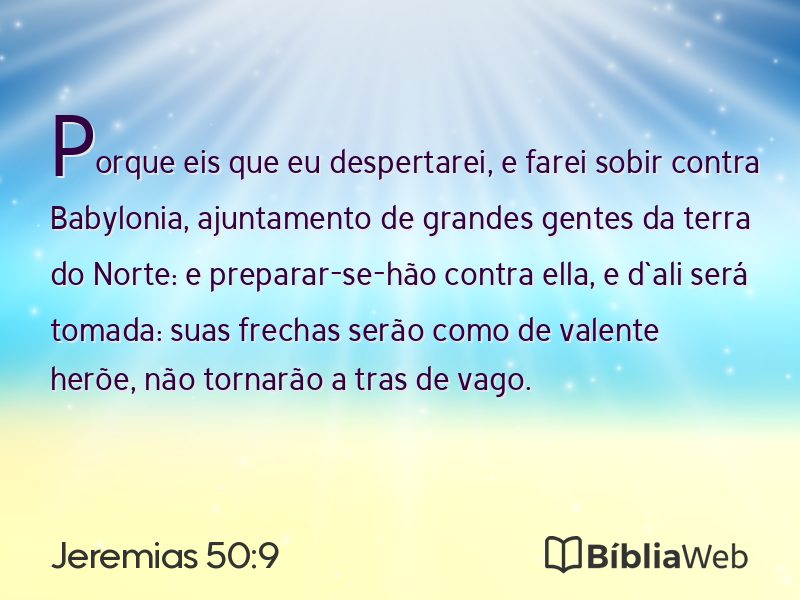 Jeremias 50:9 em imagem para compartilhar