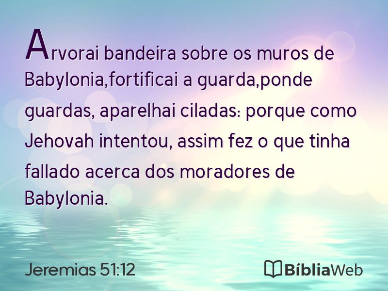 Jeremias 51:12 em imagem para compartilhar