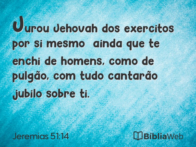 Jeremias 51:14 em imagem para compartilhar