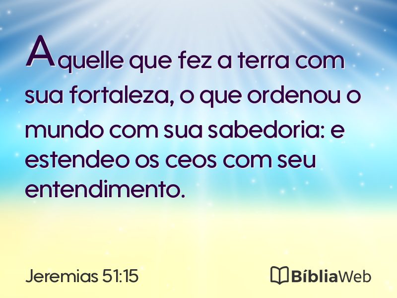 Jeremias 51:15 em imagem para compartilhar