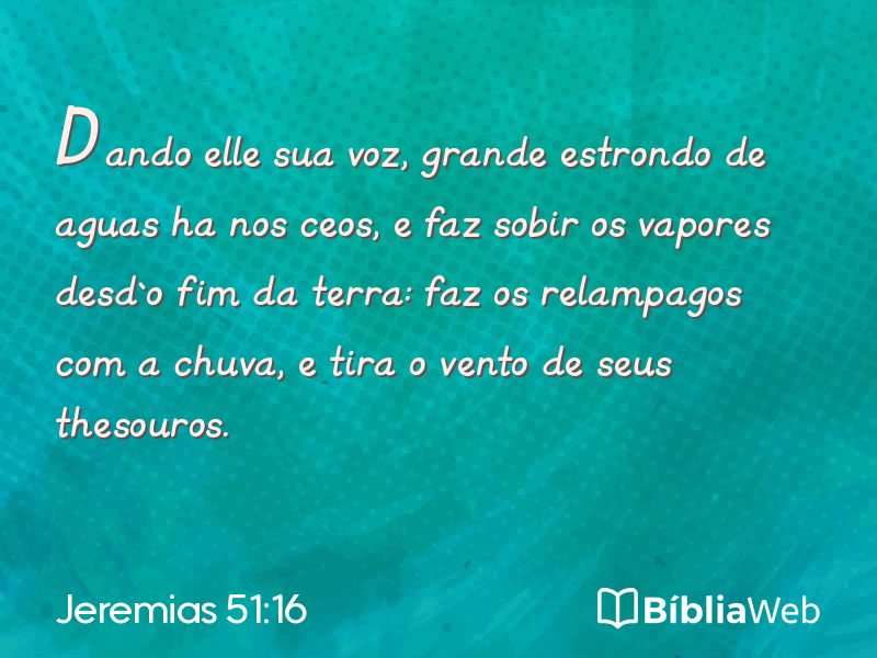 Jeremias 51:16 em imagem para compartilhar