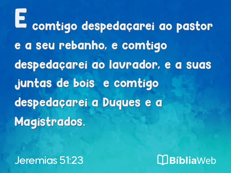 Jeremias 51:23 em imagem para compartilhar