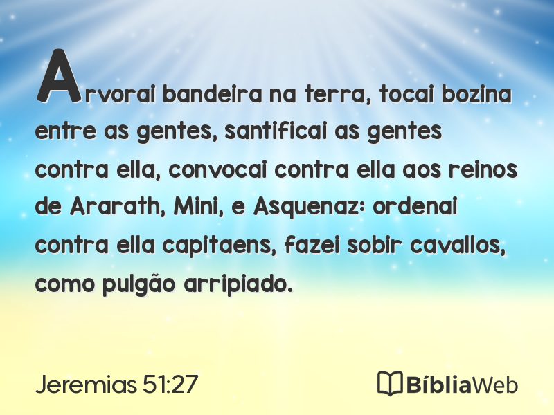 Jeremias 51:27 em imagem para compartilhar