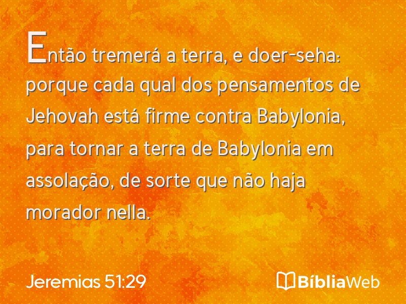 Jeremias 51:29 em imagem para compartilhar