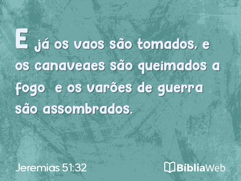 Jeremias 51:32 em imagem para compartilhar