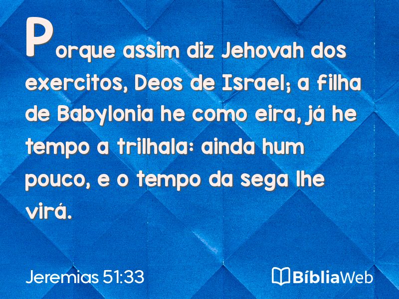 Jeremias 51:33 em imagem para compartilhar