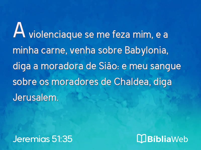 Jeremias 51:35 em imagem para compartilhar
