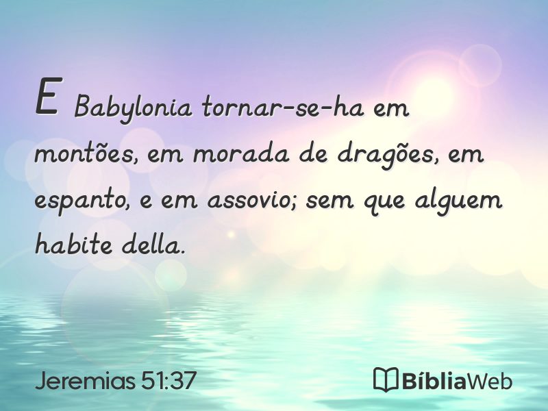 Jeremias 51:37 em imagem para compartilhar