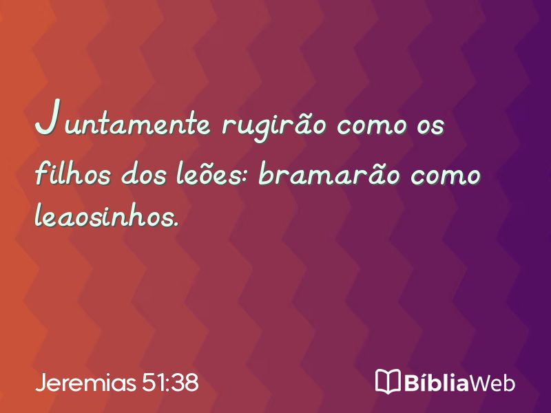 Jeremias 51:38 em imagem para compartilhar