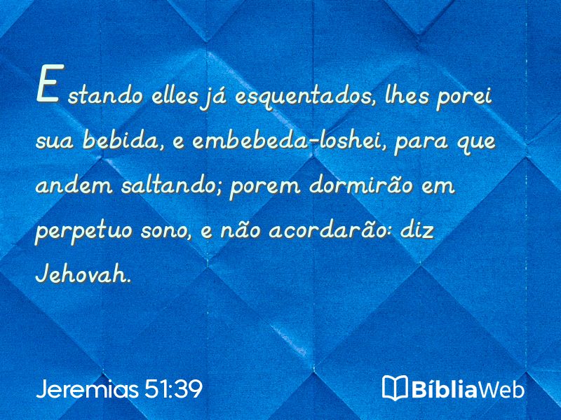 Jeremias 51:39 em imagem para compartilhar