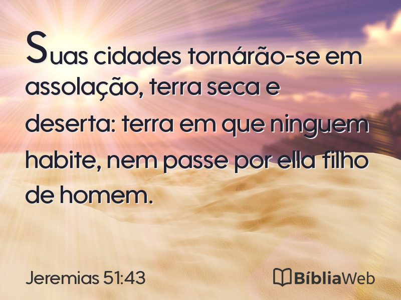 Jeremias 51:43 em imagem para compartilhar