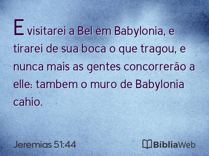 Jeremias 51:44 em imagem para compartilhar