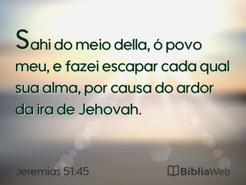 Jeremias 51:45 em imagem para compartilhar