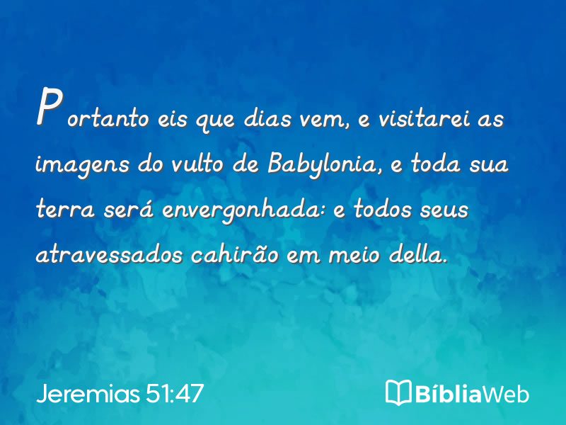 Jeremias 51:47 em imagem para compartilhar