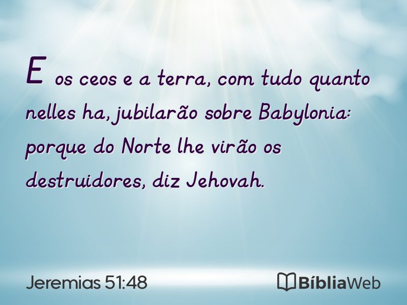 Jeremias 51:48 em imagem para compartilhar