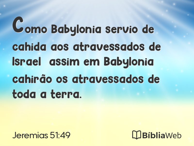 Jeremias 51:49 em imagem para compartilhar
